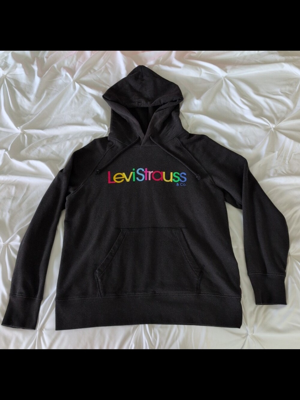 Levi Strauss & Co. Hoodie, Black, Unisex Size Small